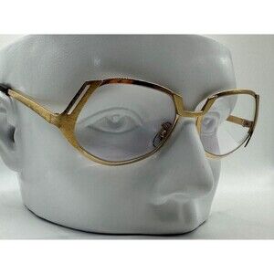 NEW Vintage Eyeglasses | Non RX | Clear AR Lens | Gold Frame | 1960s